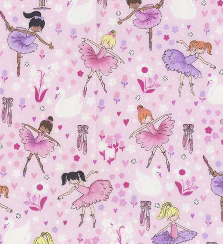 Pretty Ballerinas Picnic Novelty Cotton Fabric